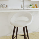 Plath 24 Inch Ultramodern Bar Counter Stool With Upholstered Seat