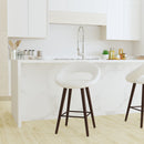 Plath 24 Inch Ultramodern Bar Counter Stool With Upholstered Seat