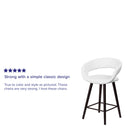 Plath 24 Inch Ultramodern Bar Counter Stool With Upholstered Seat