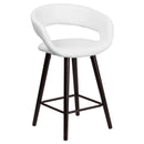 Plath 24 Inch Ultramodern Bar Counter Stool With Upholstered Seat