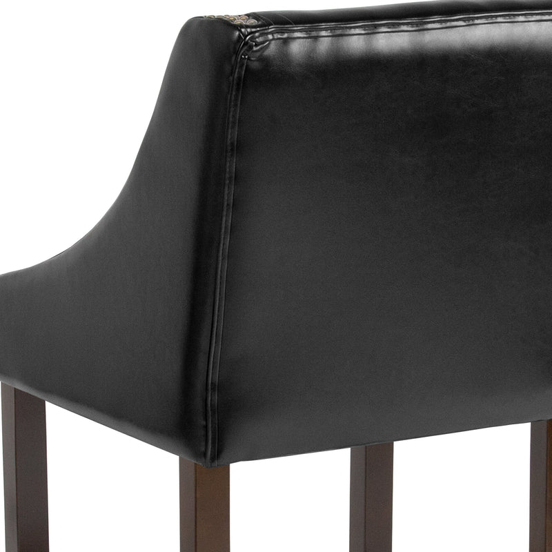 Taylorsville 24 Inch Walnut Counter Height Stool with Nailhead Trim