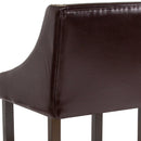 Taylorsville 24 Inch Walnut Counter Height Stool with Nailhead Trim
