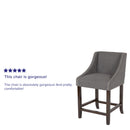 Taylorsville 24 Inch Walnut Counter Height Stool with Nailhead Trim