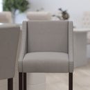 Taylorsville 24 Inch Walnut Counter Height Stool with Nailhead Trim