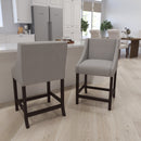 Taylorsville 24 Inch Walnut Counter Height Stool with Nailhead Trim