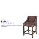 Taylorsville 24 Inch Walnut Counter Height Stool with Nailhead Trim