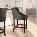 Taylorsville 24 Inch Walnut Counter Height Stool with Nailhead Trim - Set of 2