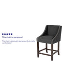 Taylorsville 24 Inch Walnut Counter Height Stool with Nailhead Trim - Set of 2