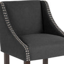 Taylorsville 24 Inch Walnut Counter Height Stool with Nailhead Trim - Set of 2