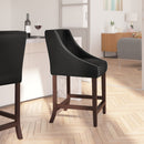 Taylorsville 24 Inch Walnut Counter Height Stool with Nailhead Trim - Set of 2