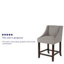 Taylorsville 24 Inch Walnut Counter Height Stool with Nailhead Trim - Set of 2