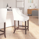 Taylorsville 24 Inch Walnut Counter Height Stool with Nailhead Trim - Set of 2