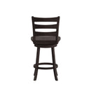 Therus 24" Classic Wooden Ladderback Swivel Counter Height Stool with Solid Wood Seat and Footrest