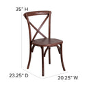 Davisburg Stackable Wooden Cross Back Bistro Dining Chair