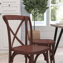 Davisburg Stackable Wooden Cross Back Bistro Dining Chair