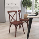 Davisburg Stackable Wooden Cross Back Bistro Dining Chair
