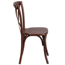 Davisburg Stackable Wooden Cross Back Bistro Dining Chair