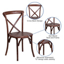 Davisburg Stackable Wooden Cross Back Bistro Dining Chair