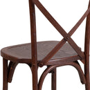 Davisburg Stackable Wooden Cross Back Bistro Dining Chair