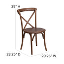 Davisburg Stackable Wooden Cross Back Bistro Dining Chair