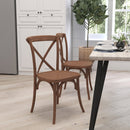 Davisburg Stackable Wooden Cross Back Bistro Dining Chair