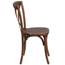 Davisburg Stackable Wooden Cross Back Bistro Dining Chair