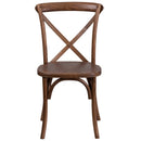 Davisburg Stackable Wooden Cross Back Bistro Dining Chair