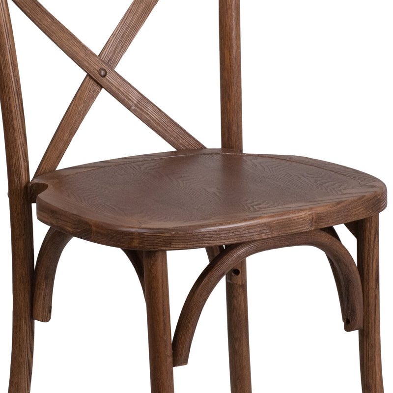 Davisburg Stackable Wooden Cross Back Bistro Dining Chair