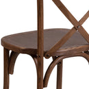 Davisburg Stackable Wooden Cross Back Bistro Dining Chair