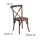 Davisburg Stackable Wooden Cross Back Bistro Dining Chair