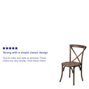 Davisburg Stackable Wooden Cross Back Bistro Dining Chair