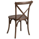 Davisburg Stackable Wooden Cross Back Bistro Dining Chair