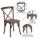 Davisburg Stackable Wooden Cross Back Bistro Dining Chair