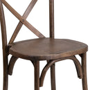 Davisburg Stackable Wooden Cross Back Bistro Dining Chair