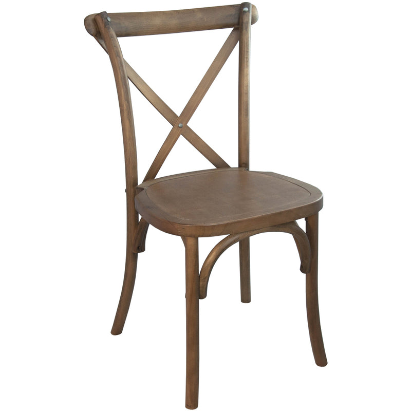 Bardstown X-Back Bistro Style Wooden High Back Dining Chair in Light Brown