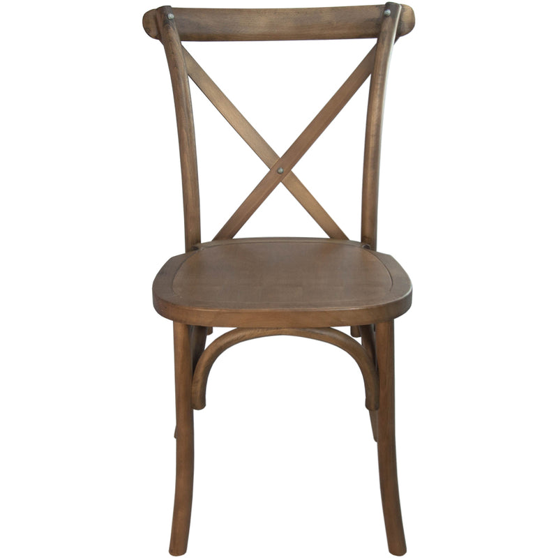 Bardstown X-Back Bistro Style Wooden High Back Dining Chair in Light Brown