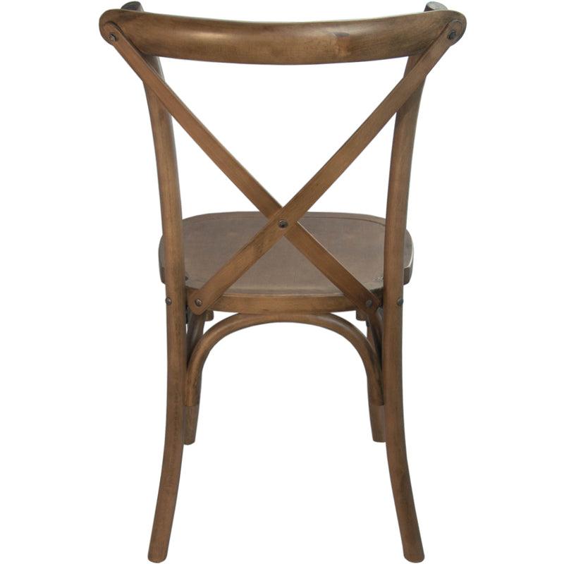Bardstown X-Back Bistro Style Wooden High Back Dining Chair in Light Brown