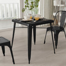 Benson 23.75" Square Metal Dining Table for Indoor and Outdoor Use