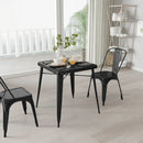 Benson 23.75" Square Metal Dining Table for Indoor and Outdoor Use