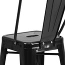 Dothan Series 24" High Metal Counter Height Stool with Removable Back for Indoor-Outdoor Use