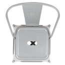 Dothan Series 24" High Metal Counter Height Stool with Removable Back for Indoor-Outdoor Use