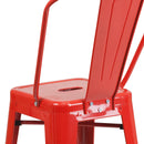Dothan Series 24" High Metal Counter Height Stool with Removable Back for Indoor-Outdoor Use