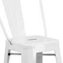 Dothan Series 30" High Metal Bar Height Stool with Removable Back for Indoor-Outdoor Use