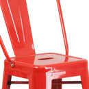 Dothan Series 30" High Metal Bar Height Stool with Removable Back for Indoor-Outdoor Use