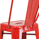 Dothan Series 30" High Metal Bar Height Stool with Removable Back for Indoor-Outdoor Use
