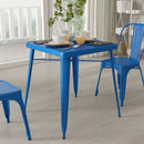 Benson 23.75" Square Metal Dining Table for Indoor and Outdoor Use