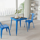 Benson 23.75" Square Metal Dining Table for Indoor and Outdoor Use