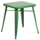 Benson 23.75" Square Metal Dining Table for Indoor and Outdoor Use