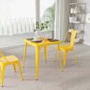 Benson 23.75" Square Metal Dining Table for Indoor and Outdoor Use