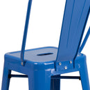 Dothan Series 24" High Metal Counter Height Stool with Removable Back for Indoor-Outdoor Use